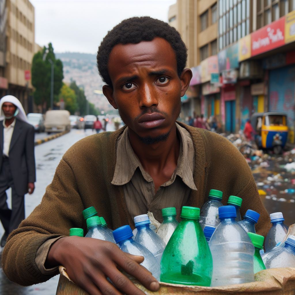 Our Agent collecting plastic